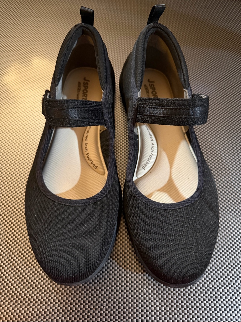 Jsport Women’s Black Mary Jane Strap Shoes size 7.5